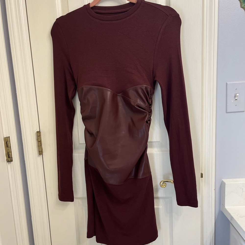 Brand new Commence Long Sleeve Burgundy Dress